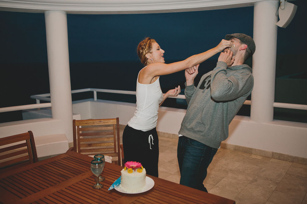 Lacey Smashing Wedding Cake in Mat's Face
