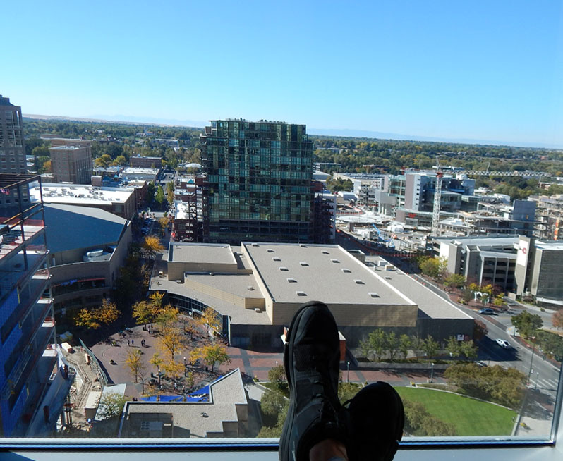 Sky view of Grove in downtown Boise